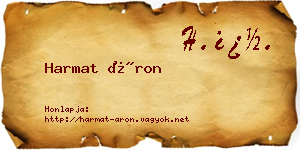Harmat Áron névjegykártya